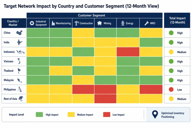 Heatmap — Redesigning a Regional Distribution Network Around B2B Customer Needs 